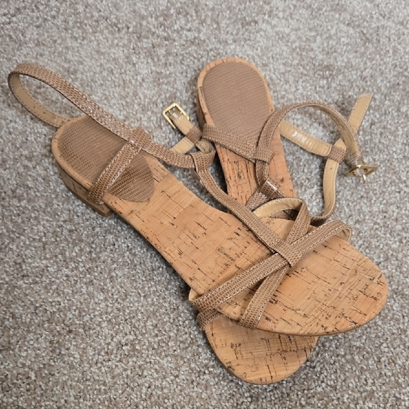Talbots Brown Cork Sandals - Picture 3 of 4